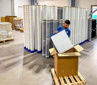 Peated filter panels for dust filtration in India