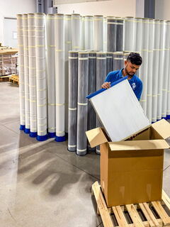 Peated filter panels for dust filtration in India